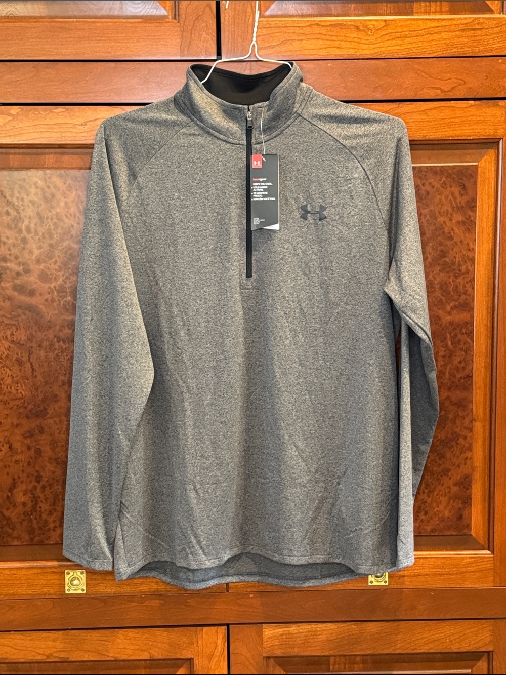 Under Armour men’s L Gray Heather 1/4-Zip Performance Pullover NWT